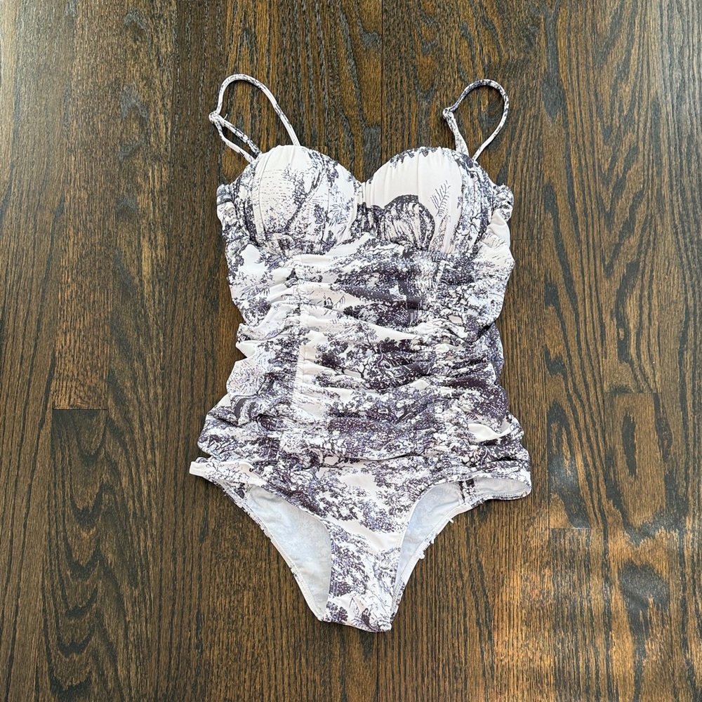 One Piece Swimsuit - Black and White